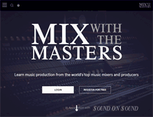 Tablet Screenshot of mixwiththemasters.com